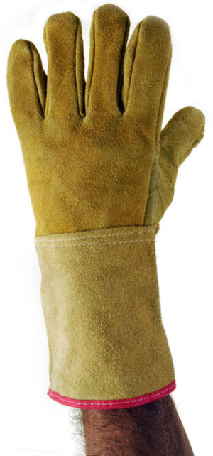 GUANTE DESCARNE AMERICANO AMARILLO PUÑO LARGO IRAM