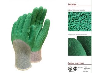GUANTE TEJIDO ALGODÓN G7 RECUBIERTO CON LATEX RUGOSO TEXTEN BAÑO 3/4