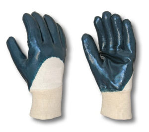 GUANTE NITRILO AZUL LIVIANO PUÑO ELÁSTICO DORSO VENTILADO