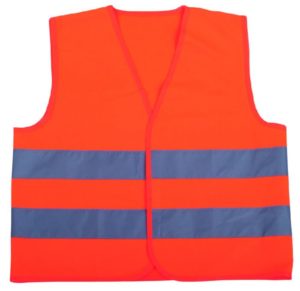 CHALECO FLUO NARANJA CON REFLECTIVO LIVIANO